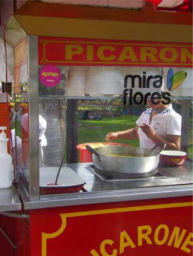 picarones cart in Mira Flores, Lima, Peru